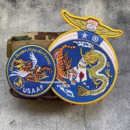 US WWII Army Aviation Flying Tiger Velcro Badge WWII Flying Tiger Team Dragon Tiger Destroy Japan Fl