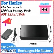 New 60V 12Ah/18Ah for Citycoco Electric Battery for Harley Motorcycle Waterproof Lithium Rechargeabl