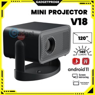 Mini Portable Projector V18 Full HD 1080P Bright Screen HDMI Audio Support Mirror Screening IOS Andr