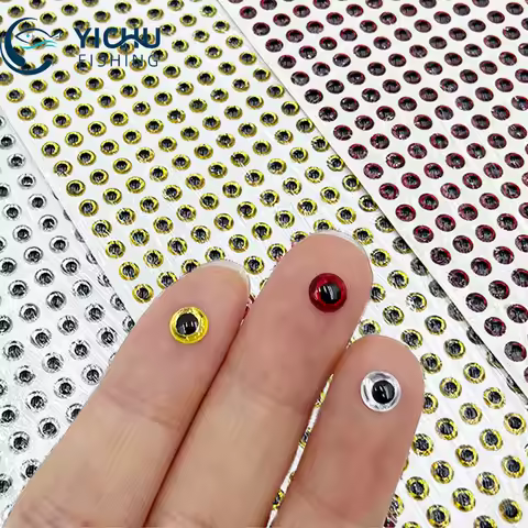 500pcs 3/4/5MM Holographic Fishing Lure Eyes Fly Tying Lures Baits Making Artificial 3D Fake Eyes Fi