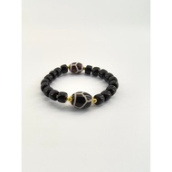 Shoujia Dzi Beads, Agate Dzi Beads, Turtle Back Pattern Dzi Beads, Natural Bracelets, Unisex