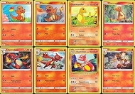 Charmander &amp; Charmeleon 8 Card Lot - Burning Shadows Evolutions Hidden Fates Vivid Votage