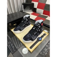 ‌‌DSQUARED2 New Style Distressed American Flag Printed Men's Shoes Lace-Up Light Foot Shoes High-Top