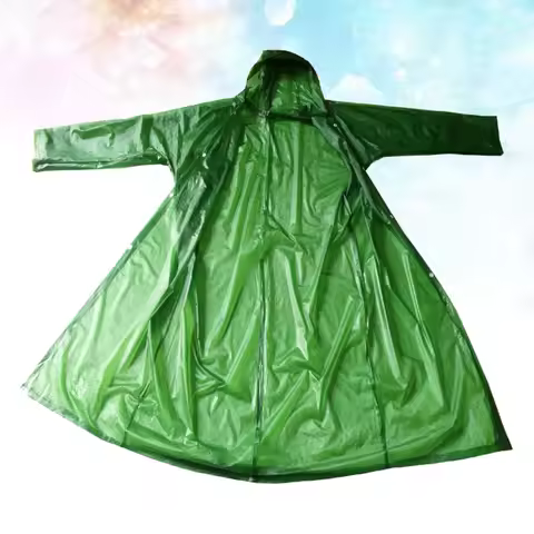 Adult Hooded Raincoat Thickened Waterproof Eva Camping Rain Cloak Reusable Portable Rain Poncho for 