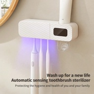 1pc UV Toothbrush Sterilizer, 99% Bacteria-Free, Wall-Mounted Toothbrush Holder With Automatic Tooth