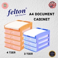 [READY STOCK] Felton A4 Document Cabinet/Storage Box/Drawer 3 Tier/4Tier