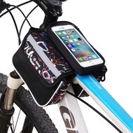 MTB Road Bike Bag Waterproof Touch Screen Front Top Tube Frame Cycling Bicycle Bag Pannier Double Po