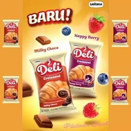 SSG49 5 DAYS DELI CROISSANT RETAIL BREAD KRASAN 45GR MILKY CHOCO HAPPY BERRY FLAVOR