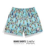 WhiteSand - Men Boardshorts กางเกงขาสั้นผู้ชาย ลาย Surf Fish ชุดไปทะเล กางเกงว่ายน้ำ