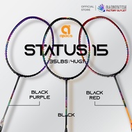 APACS Status 15 (Black / Black Purple / Black Red) Badminton Racket - 4UG1 Max Tension 35LBS - 100% ORIGINAL
