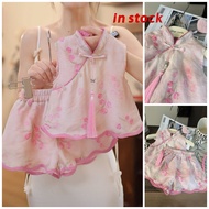 [Grojoy] (Ready Stock) New Year Girls Hanfu Suit Chinese Style Children Two-Piece Suit GR3665 #