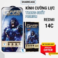 Redmi 14C premium full screen tempered glass xm phone screen protector