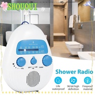 SHOUOUI Shower Radio Mini Portable Battery Powered FM/AM Radio