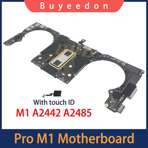 Original For MacBook Pro 14" 16" A2442 A2485 Motherboard With Touch ID 2021 Year