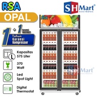 SHOWCASE RSA 2 PINTU OPAL KAPASITAS 575 LITER 8 RAK KULKAS PENDINGIN MINUMAN GARANSI RESMI