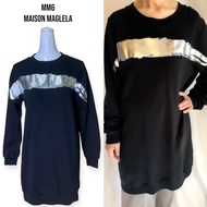 MM6 Maison Martin Margiela เดรสแขนยาวผ้าคอตตอลสีดำ