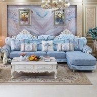European European Style Fabric Sofa Small Apartment American Style Corner Concubine Chair Sofa Furni