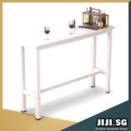 (JIJI.SG) Longines Dining Bar Table with Leg Rest (Tables Only) (SELF ASSEMBLY) - Bar Dining Furnitu