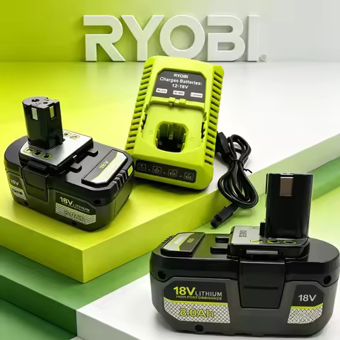 100% NEW RYOBI ONE+ 18V 8Ah High Capacity Lithium Ion Replacement Battery Compatible With All RYOBI 