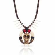 Ethnic Fang & Skull Tribal Necklace Handmade Retro Aesthetic Necklace for Women
