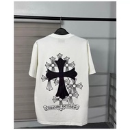 Unissex Chrome Hearts Cross T-Shirt 100% Cotton 2-Way -