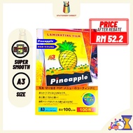 Pineapple A3 Laminating Film Plastic Laminate A3 Premium Quality Laminating Film 100pcs