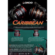 KOH JUBAIDI REEL POWER HANDLE DAIDO CARIBBEAN 1000 2000 CARBON BODY FREE SPOOL