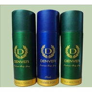 Original Denver Hamilton Deodorant Spray 165ml – Powerful Body Perfume for Gents