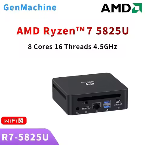 Genmachine AMD Ryzen7 5700U 5800H 5800U 5825U 5900HX Mini PC Computer Windows 11 Ryzen Gaming Pc Dua