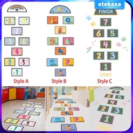 [Etekaxa] Hopscotch Floor Sticker, Puzzle Sticker for Children Lattice Floor Sticker Art