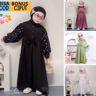 Baru- Zalira Kids Original Florin Dress Gamis Lebaran Anak Perempuan