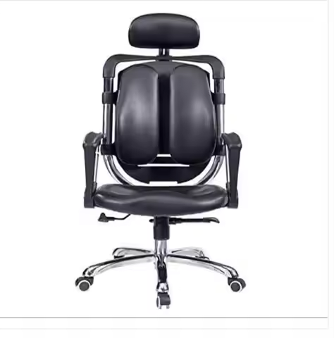 PU Leather Ergonomic Chair Rotating Office Chair Reclining Versatile Executive Chair Orthopaedic Fur