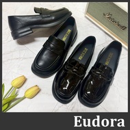 [Eudora] British Style Loafers Small Leather Shoes Gentleman Shoes Lazy Shoes Student Leather Shoes 
