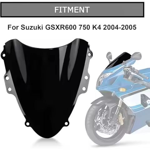 Motorcycle Windshield WindScreen Double Bubble Airflow Wind for Suzuki GSXR600 GSXR750 K4 K5 2004-20