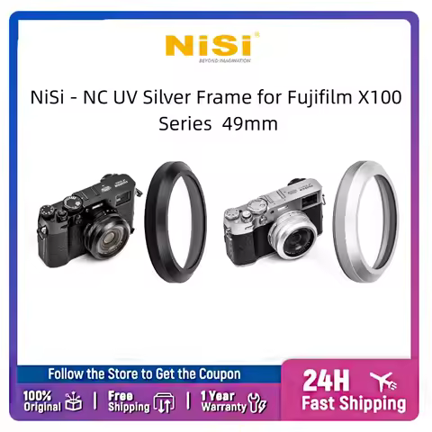 NiSi Filter Adapter for Fujifilm X100 Series, Replaces Stock Ring, 49mm Thread, for X100/X100V/X100V