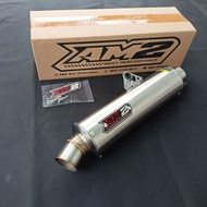 Produk baruu! Silincer Knalpot Racing Original AM2 Best Performance P30 Bulat Rata inlet 50mm Cb Gl 