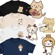 FUKU NYANKO CATS T SHIRT kucing cat baju tshirt woman girl perempuan cartoon cute cotton comel FUKU 