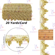 1yard Lace crown motif gold lace decorative lace