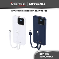 REMAX RPP-500 Suji Series PD + QC Fast Charging Cabled Power Bank (10000mAh/20W/22.5W)