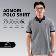 MATSUDA Aomori Navy - White T-Shirt Men's CollaredPOLO Shirt