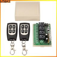 Litake Brightly 315MHZ Universal Wireless Remote Control Switch 4 Channel Universal DC 12V Remote Co