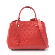 【二手】LOUIS VUITTONMontaigne MM 手提包 M41194 櫻桃紅皮革 Montaigne MM 女士二手 A