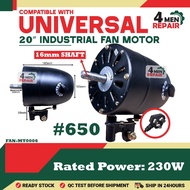 (#650 / #750) 20" COMPATIBLE WITH UNIVERSAL INDUSTRIAL FAN MOTOR 20 INCH WALL FAN MOTOR FAN MOTOR KI