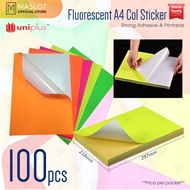 A4 Printable Colour Sticker (FLUORESCENT/LIGHT COLOUR) A4 Kerats Pelekat Color Stiker Paper Inkjet L