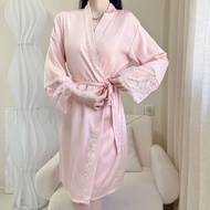 Piyama nipis wanita, jubah mandi wanita, jubah mandi saiz besar wanita, piyama sutera ais, baju tidu