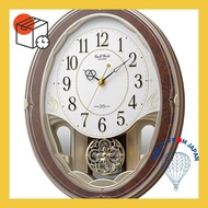 Rhythm (RHYTHM) wall clock radio clock 18 songs melody wood finish Small World Heim 4MN520RH23