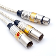 GOLLY LION XLR ตัวเมียไปยังสายไมโครโฟน XLR คู่สำหรับมิกเซอร์เครื่องขยายเสียงไมโครโฟนเครื่องขยายเสียง