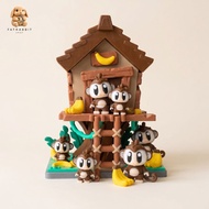 3D Printed Toy Monkey Tree House Flexi Miniature Unique Gift