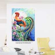 Tranh Thêu Chữ Thập Thêu Kín Con Gà Chống E211(60*80)