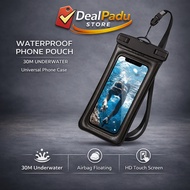 Dealpadu Universal Waterproof Phone Case Airbag Floating Pouch 30M Underwater Beg Handphone Kalis Ai